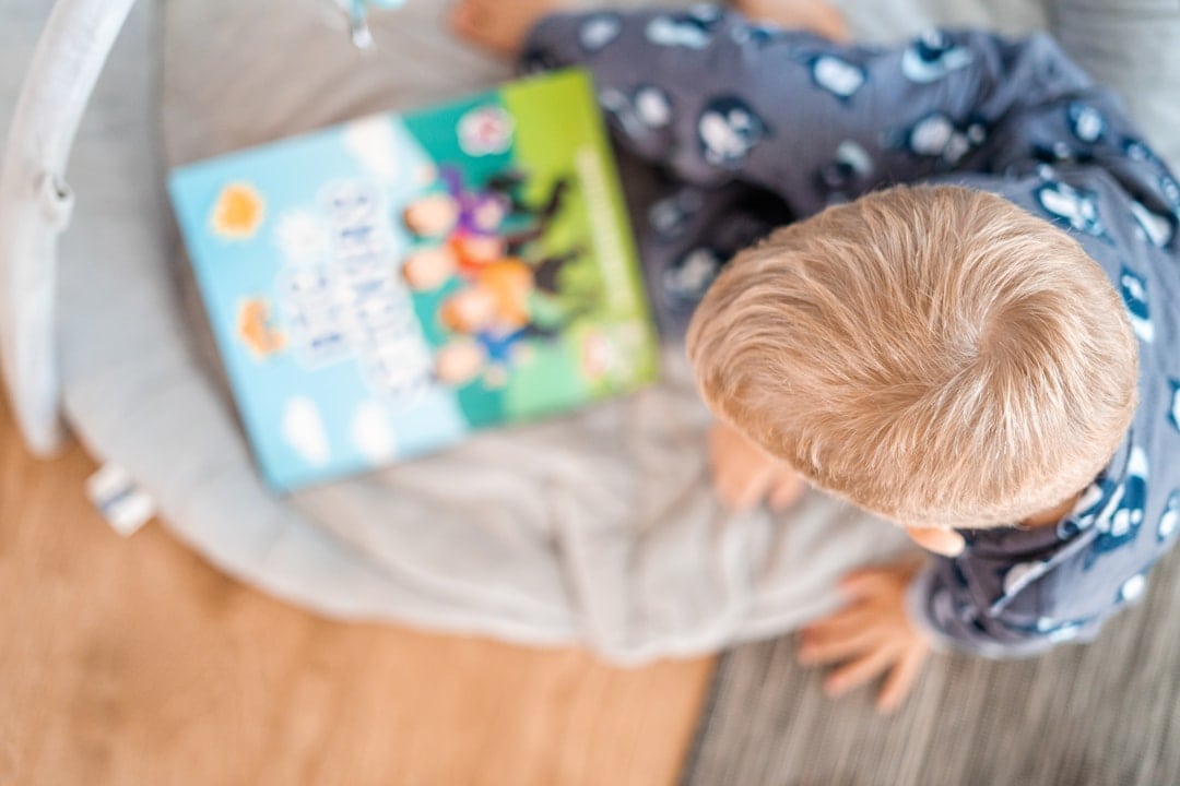 A child reading a book